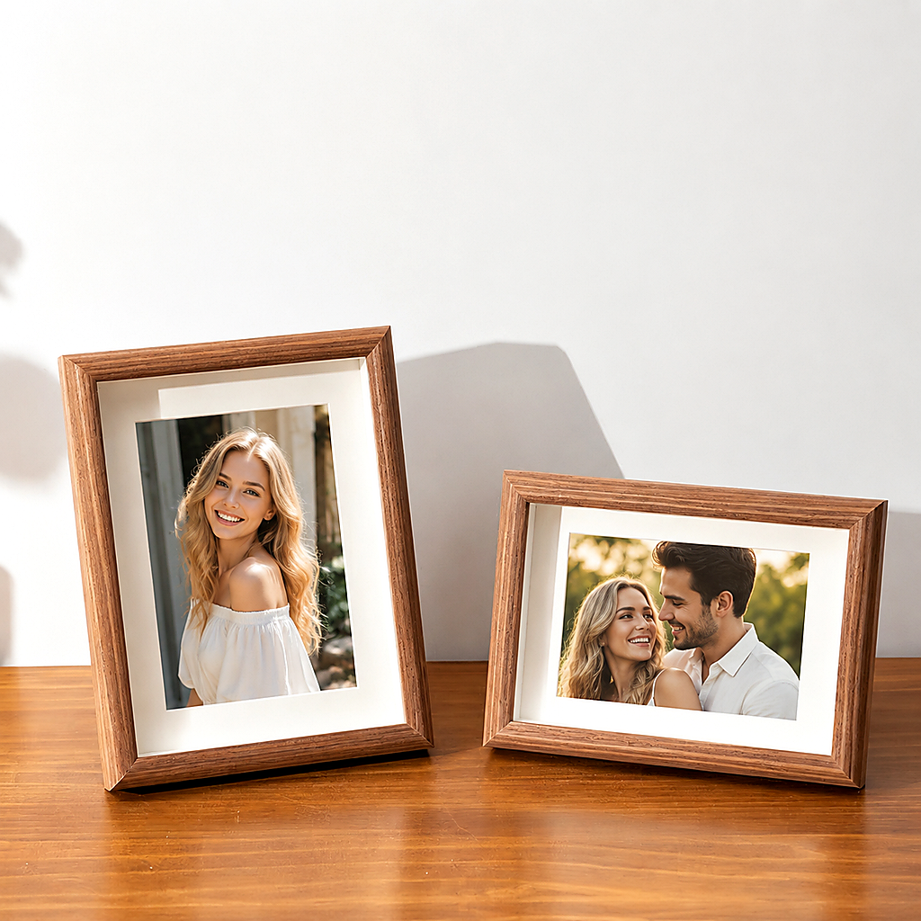 3D Hollow Wooden Picture Frame Display Stand: 5, 6, 7, 8, and 10 Inches
