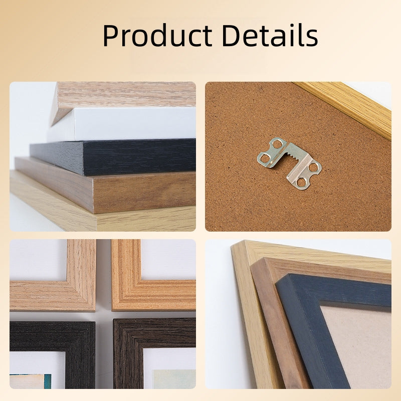 Minimalist Wooden Photo Frame Display Stand: 5, 6, 7, 8, 10, and 12 Inches