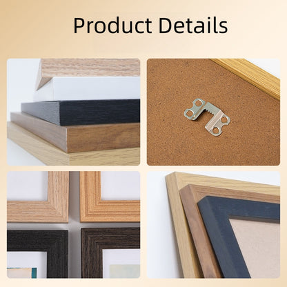Minimalist Wooden Photo Frame Display Stand: 5, 6, 7, 8, 10, and 12 Inches