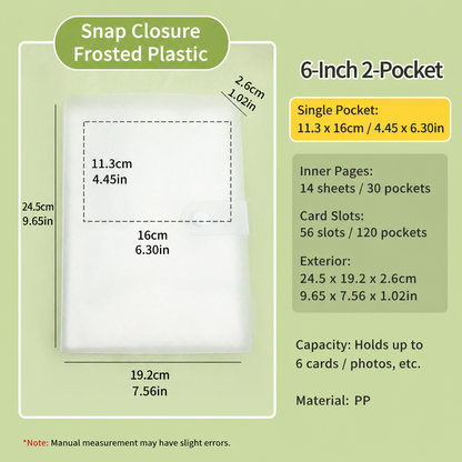 3/4/5/6-inch transparent photo albums for storing laminated photos