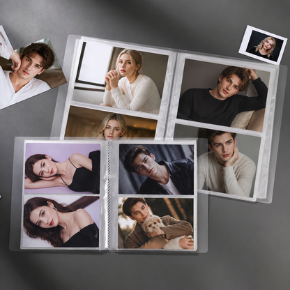 3/4/5/6-inch transparent photo albums for storing laminated photos