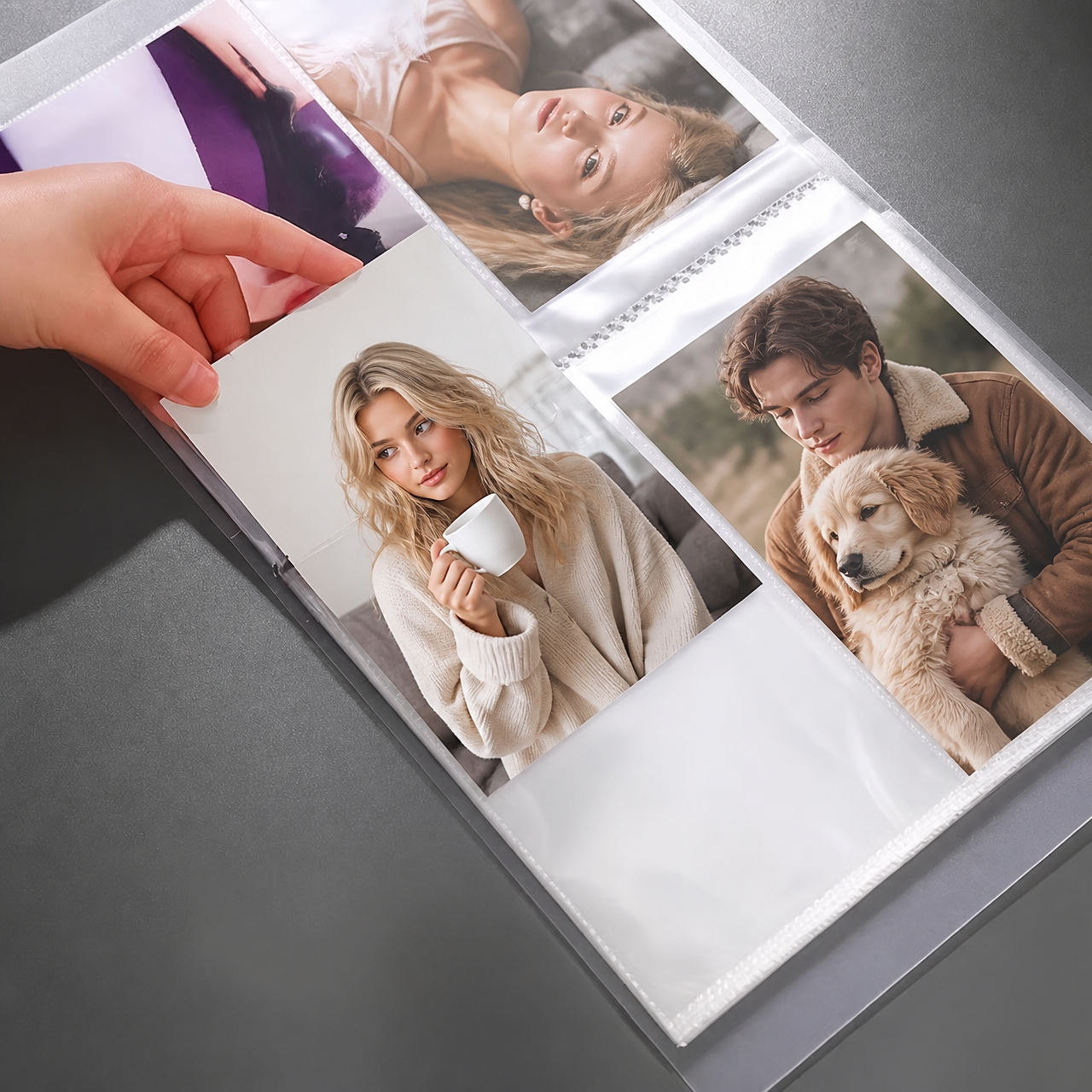 3/4/5/6-inch transparent photo albums for storing laminated photos